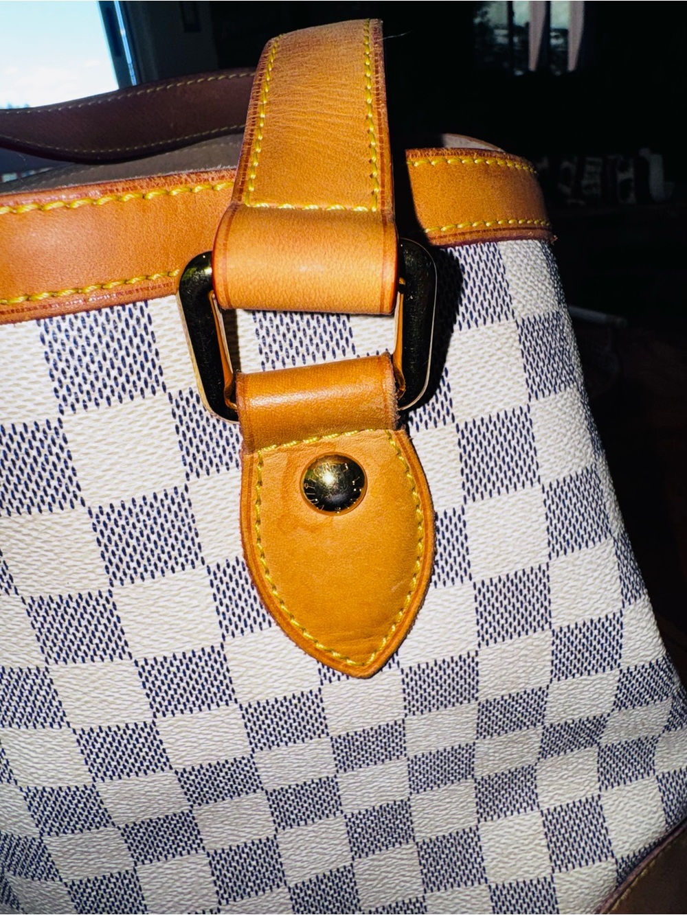 Authentic Louis Vuitton Damier Azur Hampstead PM Hand Bag 2009 Spain White - Picture 15 of 17
